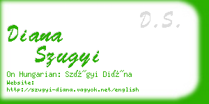 diana szugyi business card